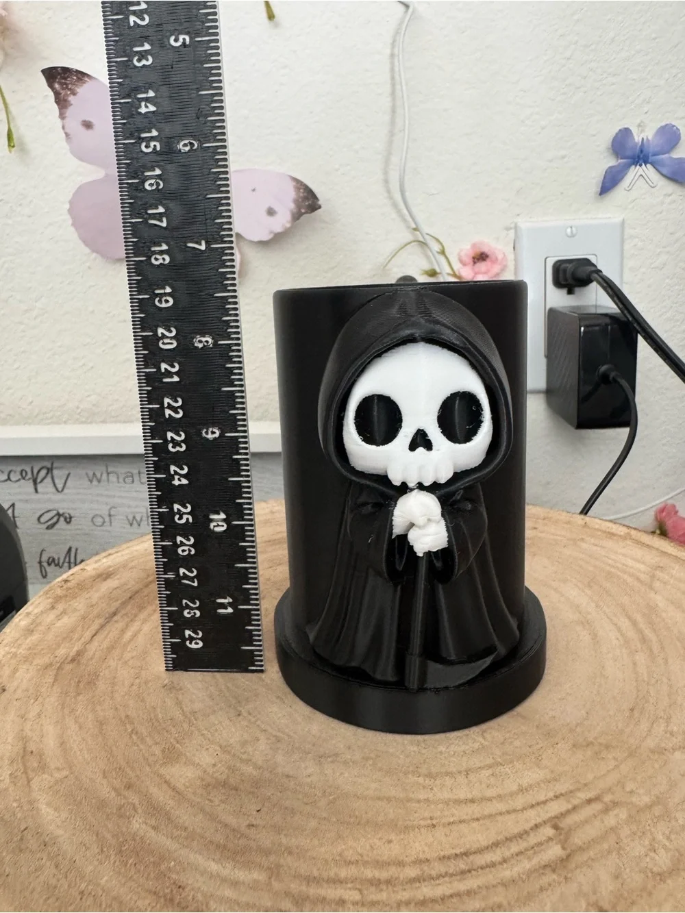 Black Grim Reaper Pen Holder